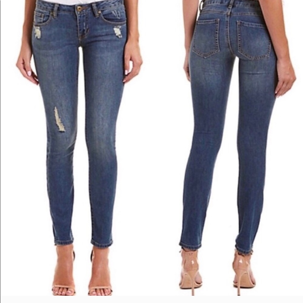 Cabi skinny destructed jeans